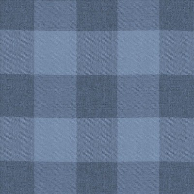 Kasmir Athena Check Indigo in 1472 Blue Polyester
 Fire Rated Fabric Buffalo Check  High Performance CA 117  Plaid and Tartan  Fabric